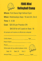 FDHS Hosts Mini Volleyball Camp